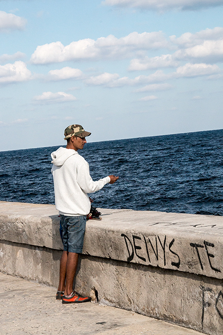 At the Malec�n, Havana, Cuba